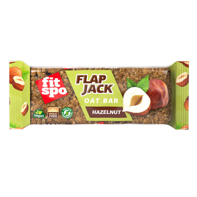 Flap Jack - Energy Oat Bar Лешник - 80 грама  FitSpo - Nutra Best Bulgaria