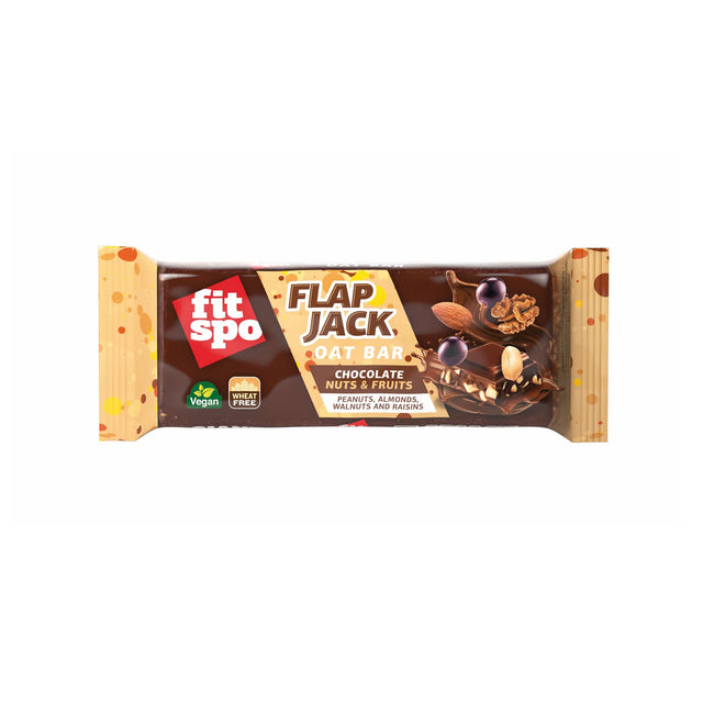 Flap Jack - Energy Oat Bar Шоколад с Ядки - 90 грама  FitSpo - Nutra Best Bulgaria