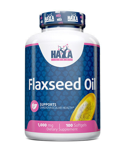 Flax Seed Oil Organic 1000mg. / 100 Softgels  Haya Labs - Nutra Best Bulgaria