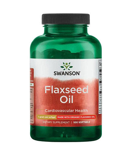 Flaxseed Oil 1000 mg - 100 Гел капсули  Swanson - Nutra Best Bulgaria