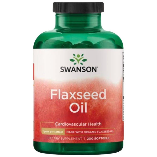 Flaxseed Oil 1000 mg - 200 Гел капсули  Swanson - Nutra Best Bulgaria