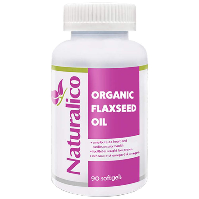 Flaxseed Oil 90 Гел капсули  Naturalico - Nutra Best Bulgaria