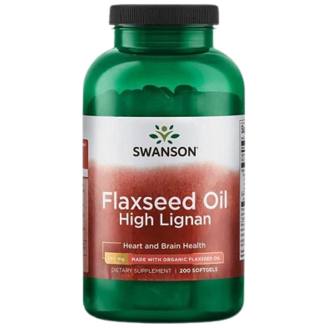 Flaxseed Oil High Lignan 200 Гел капсули  Swanson - Nutra Best Bulgaria
