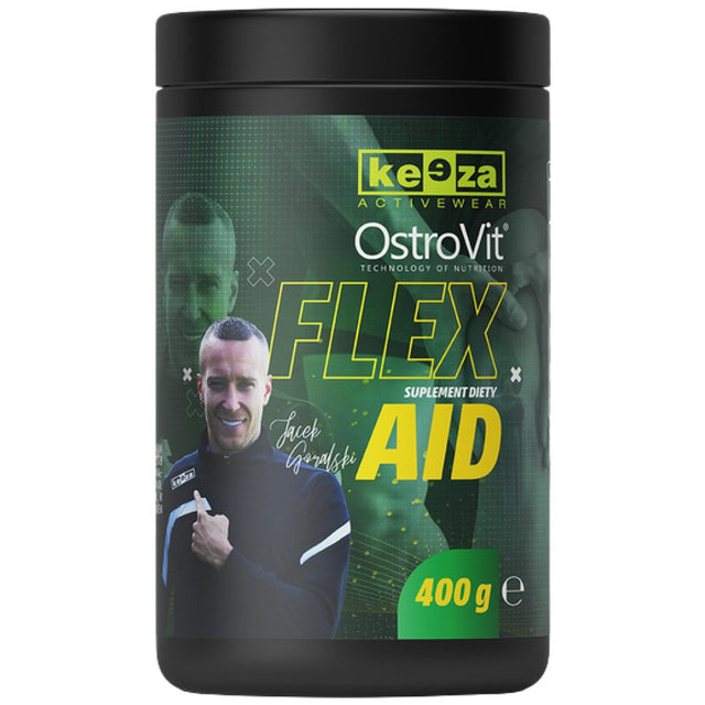 Flex Aid - KEEZA | Collagen + Glucosamine, Chondroitin, MSM, Hyaluronic Acid 400 грама  OstroVit - Nutra Best Bulgaria
