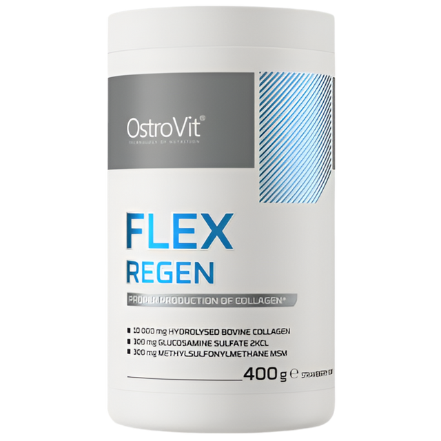 Flex Regen | Collagen + Glucosamine, Chondroitin, MSM, Hyaluronic Acid 400 грама  OstroVit - Nutra Best Bulgaria