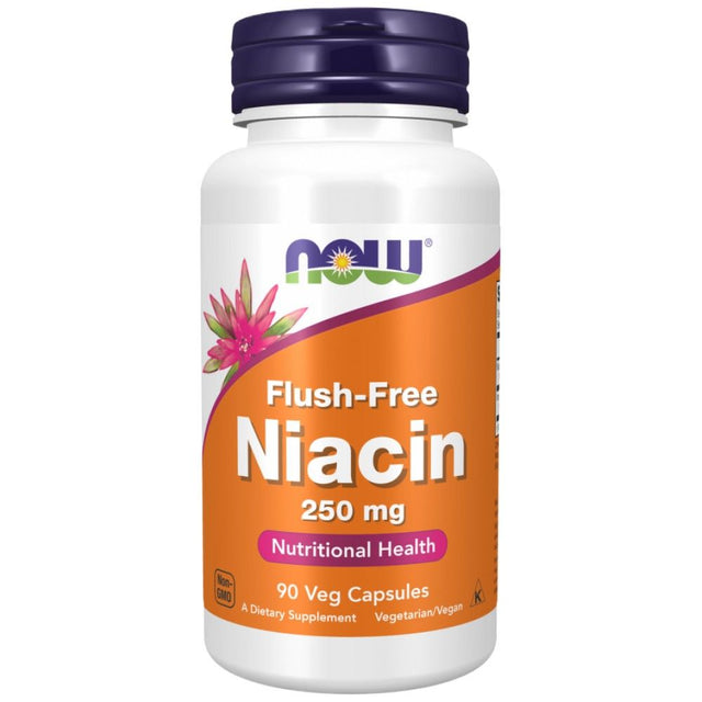 Flush-Free Niacin 250 mg - 90 капсули  NOW Foods - Nutra Best Bulgaria