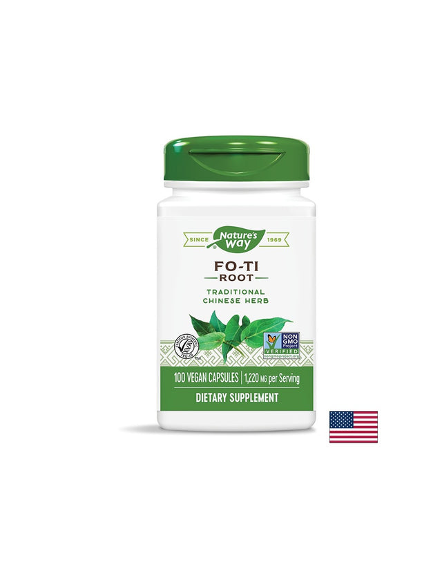 Fo-Ti (Root) 610 mg - 100 капсули  Nature’s Way - Nutra Best Bulgaria