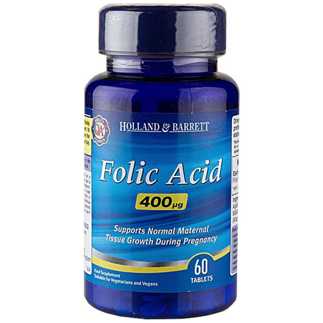 Folic Acid 400 mcg - 60 Таблетки  Holland and Barrett - Nutra Best Bulgaria