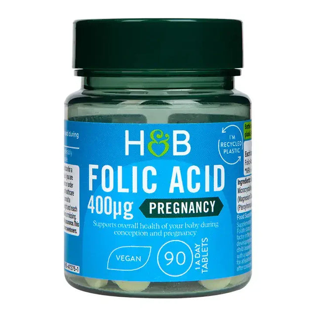 Фолиева киселина (Folic Acid) 400mcg 90 таблетки HOLLAND & BARRETT - Nutra Best