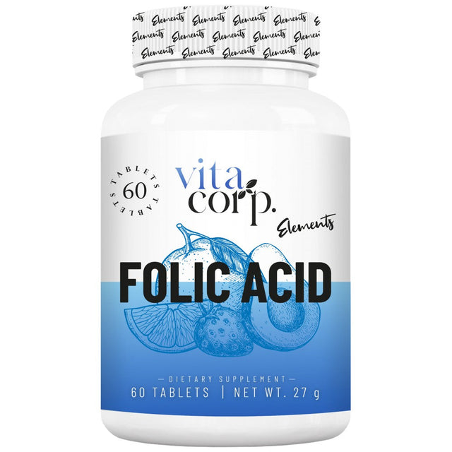 Folic Acid 500 mcg - 60 Таблетки  VitaCorp - Nutra Best Bulgaria