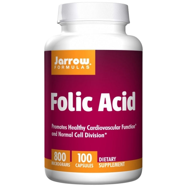 Folic Acid 800 mcg 100 капсули  Jarrow Formulas - Nutra Best Bulgaria