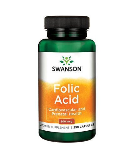 Folic Acid 800 mcg - 250 капсули  Swanson - Nutra Best Bulgaria
