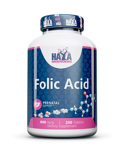 Folic Acid 800mcg. / 250 tabs.  Haya Labs - Nutra Best Bulgaria