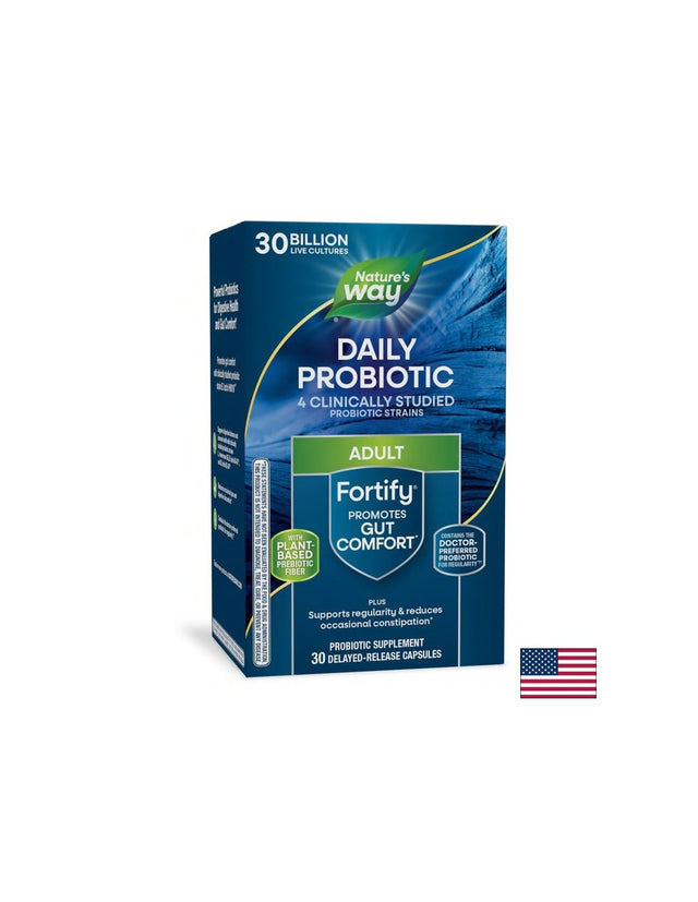 Fortify™ Daily Probiotic  + Prebiotics - Фортифай пробиотик и пребиотици, 30 милиарда активни пробиотици, 30 капсули Nature’s Way  Nature’s Way - Nutra Best Bulgaria