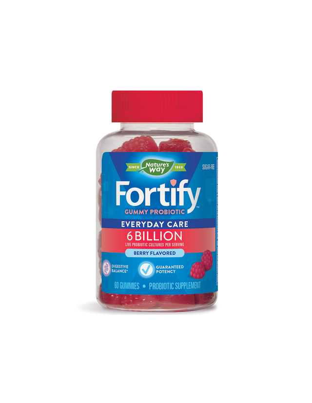 Fortify™ Gummy Probiotic - Фортифай™ гъми пробиотик - 6 милиарда активни пробиотици, 60 желирани таблетки Nature’s Way  Nature’s Way - Nutra Best Bulgaria