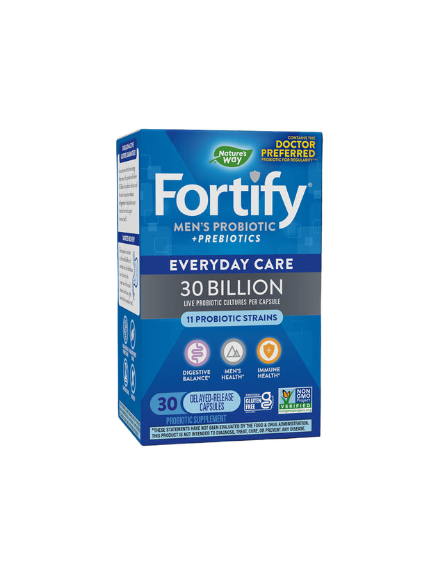 Fortify Men’s Probiotic + Prebiotic Everyday Care - Фортифай пробиотик за мъже - 30 милиарда активни пробиотици, 30 капсули Nature’s Way  Nature’s Way - Nutra Best Bulgaria