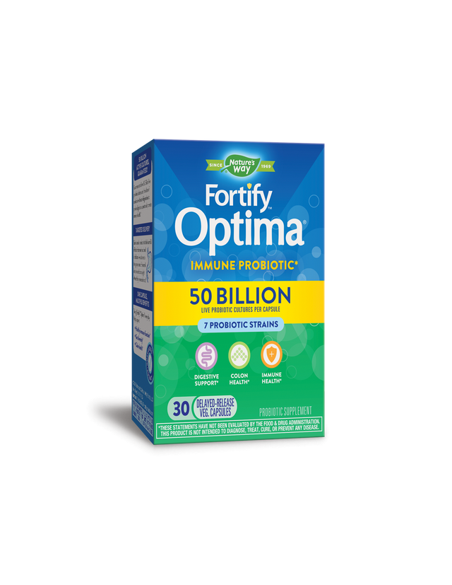 Пробиотик за имунно здраве - Fortify Optima Immune Probiotic 50 млрд. активни пробиотици, 30 капсули  Nature’s Way - Nutra Best Bulgaria