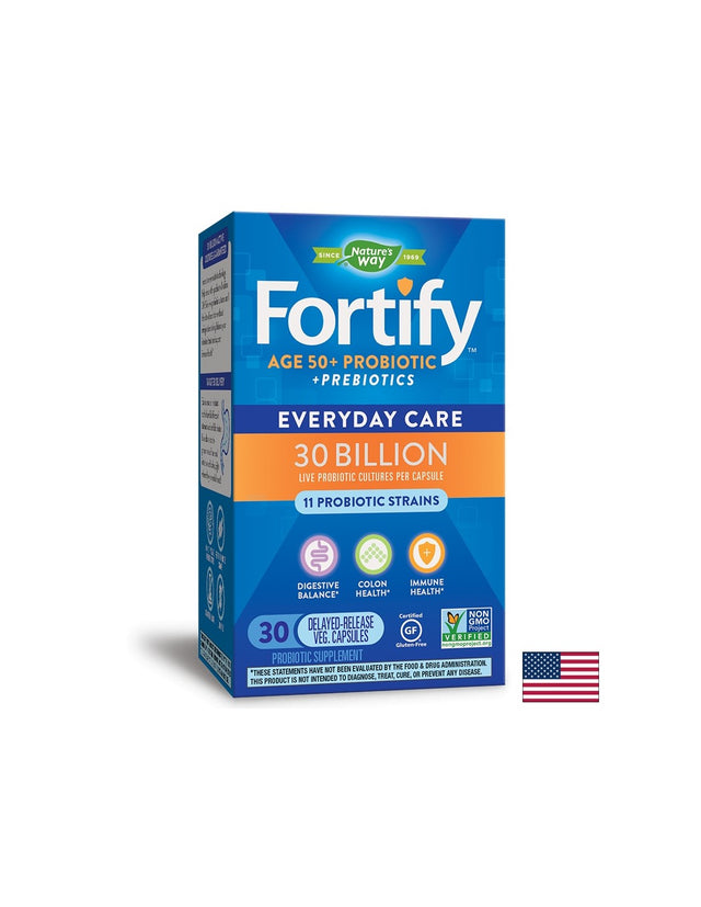 Fortify / Primadophilus Age 50+ Probiotic / 30 Billion - 30 капсули  Nature’s Way - Nutra Best Bulgaria