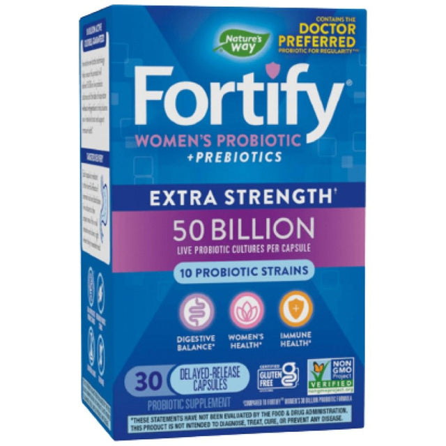Fortify Women`s 50 Billion Active Probiotics | Extra Strength - 30 капсули  Nature’s Way - Nutra Best Bulgaria