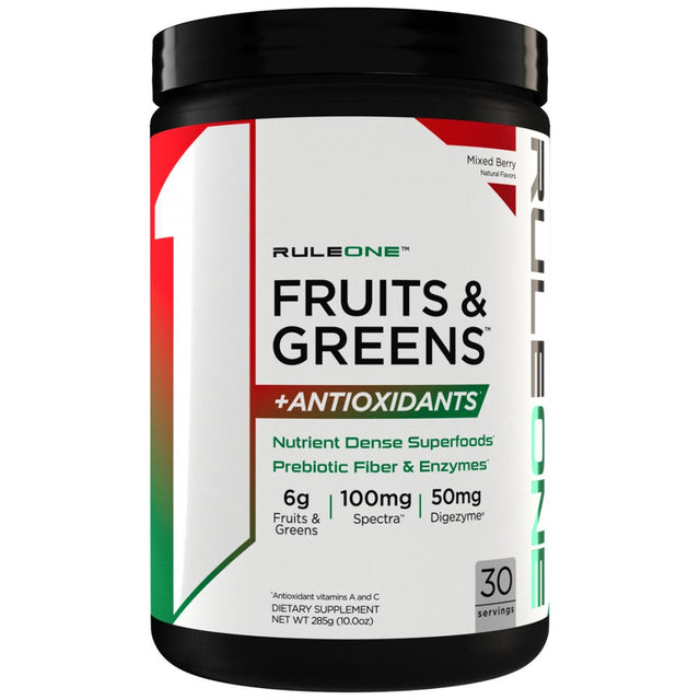 Fruits & Greens | Nutrient Dense Superfood with Antioxidants - 285 грама  Rule1 - Nutra Best Bulgaria
