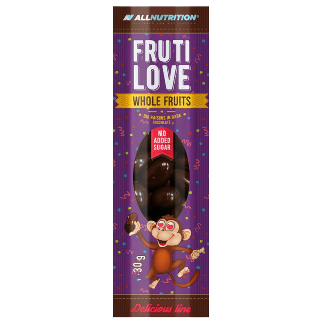 FrutiLove | Big Raisins in Dark Chocolate 30 грама  AllNutrition - Nutra Best Bulgaria