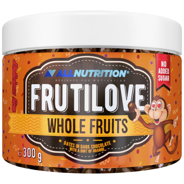 FrutiLove | Dates in Dark Chocolate and Orange 300 грама  AllNutrition - Nutra Best Bulgaria