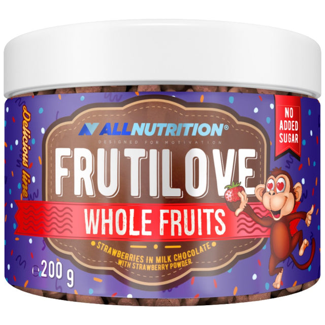 FrutiLove | Strawberries in Milk Chocolate & Strawberry Powder - 200 грама  AllNutrition - Nutra Best Bulgaria