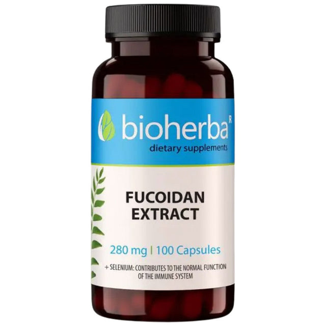Fucoidan Extract 280 mg - 100 капсули  Bioherba - Nutra Best Bulgaria