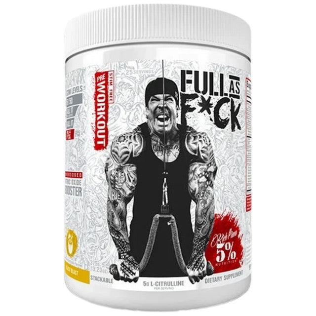 Full As F*ck | Stimulant Free Pre-Workout Pump - 350 грама  Rich Piana 5% Nutrition - Nutra Best Bulgaria
