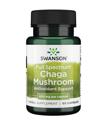 Full Spectrum Chaga Mushroom 400 mg - 60 капсули  Swanson - Nutra Best Bulgaria