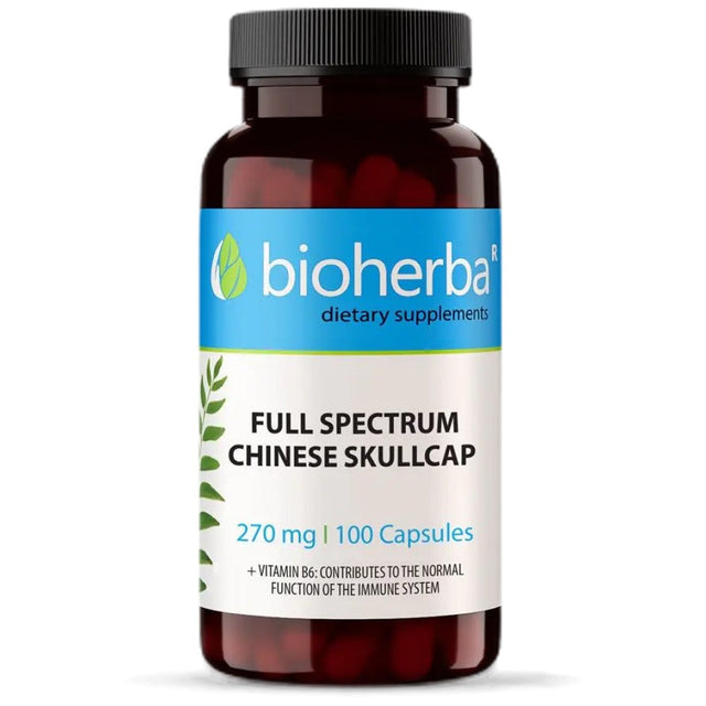 Full Spectrum Chinese Skullcap 270 mg - 100 капсули  Bioherba - Nutra Best Bulgaria