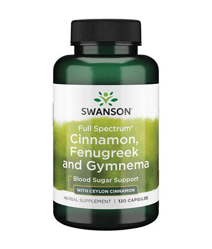 Full Spectrum Cinnamon, Fenugreek & Gymnema - 120 капсули  Swanson - Nutra Best Bulgaria