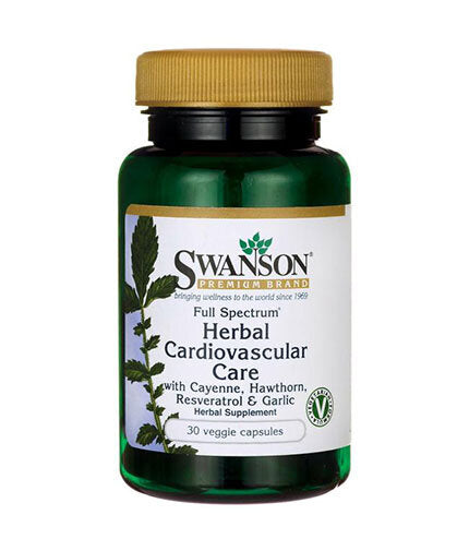 Full Spectrum Herbal Cardiovascular Care 616 mg - 30 капсули  Swanson - Nutra Best Bulgaria