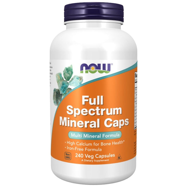 Full Spectrum Mineral Caps - 240 капсули  NOW Foods - Nutra Best Bulgaria