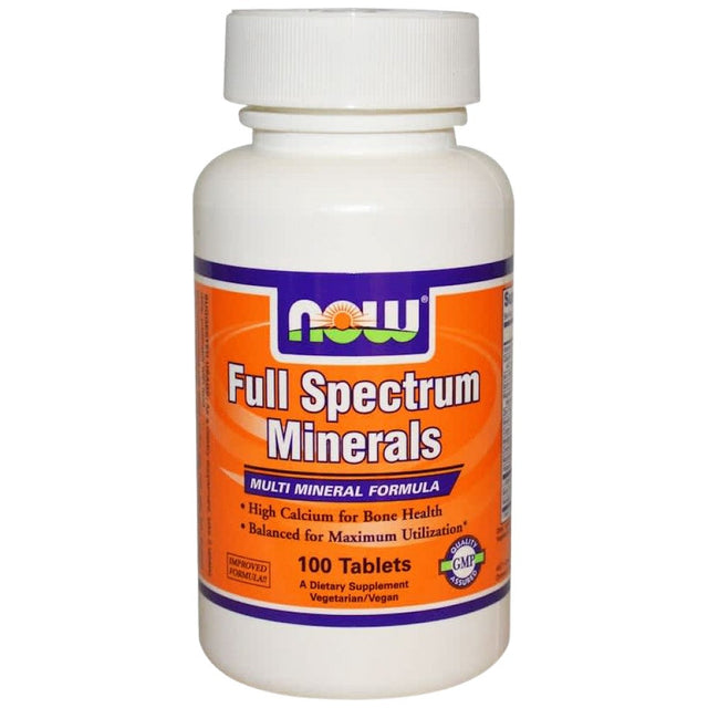 Full Spectrum Minerals - 100 Таблетки  NOW Foods - Nutra Best Bulgaria