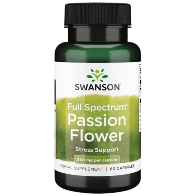 Full Spectrum Passion Flower 500 mg 60 капсули  Swanson - Nutra Best Bulgaria