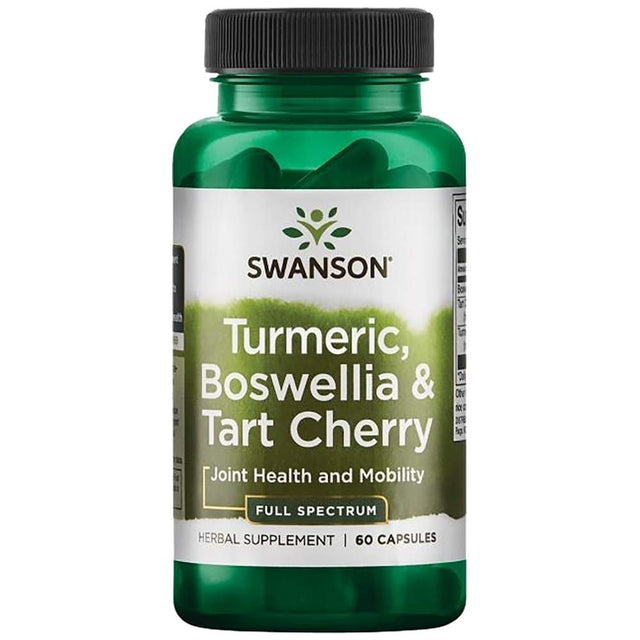 Full Spectrum Turmeric, Boswellia & Tart Cherry - 60 капсули  Swanson - Nutra Best Bulgaria