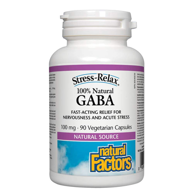 GABA 100 mg - 90 капсули  Natural Factors - Nutra Best Bulgaria