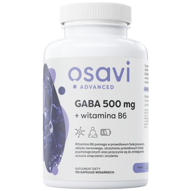 GABA 500 mg + Vitamin B6 - 120 капсули  Osavi - Nutra Best Bulgaria