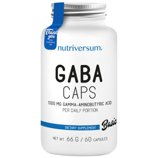 GABA 750 mg - 60 капсули  Nutriversum - Nutra Best Bulgaria