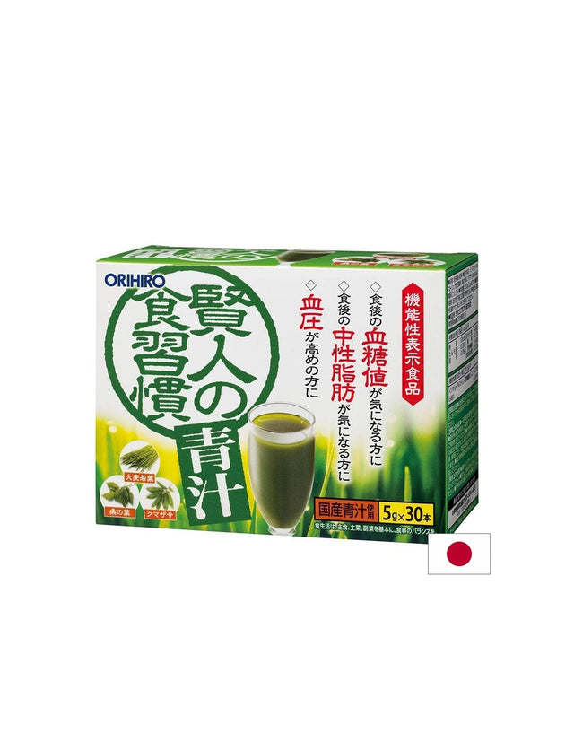 GABA + Зелени храни – За нормализиране на кръвна захар и сърдечна функция - Aojiru, 30 сашета  Orihiro - Nutra Best Bulgaria