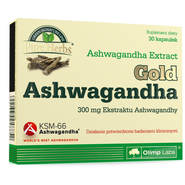 GOLD Ashwagandha KSM-66 Premium - 30 капсули  Olimp - Nutra Best Bulgaria