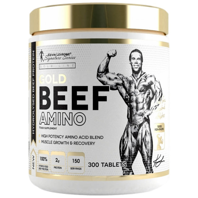 GOLD Beef Amino | High Potency Amino Acid Blend - 300 Таблетки  Kevin Levrone - Nutra Best Bulgaria