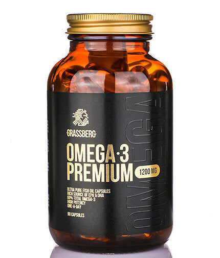 GRASSBERG Omega-3 Premium 1200 mg  90 Softgels  Grassberg - Nutra Best Bulgaria