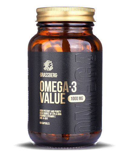GRASSBERG Omega-3 Value 1000 mg  60 Caps  Grassberg - Nutra Best Bulgaria