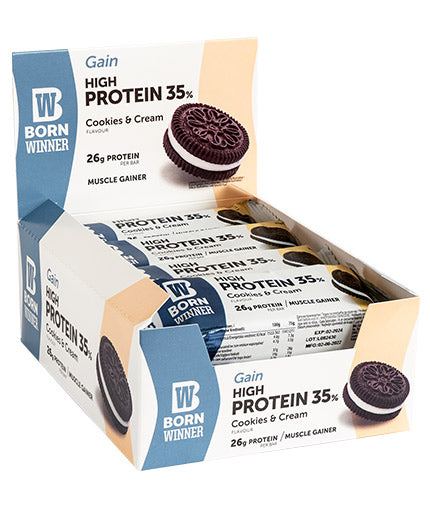 Gain 35% High Protein Bar - 12 x 75 грама  Born Winner - Nutra Best Bulgaria