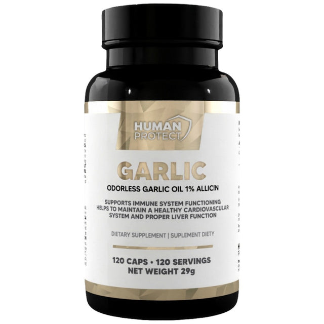 Garlic 15 mg | with 1% Allicin - 120 капсули  Human Protect - Nutra Best Bulgaria