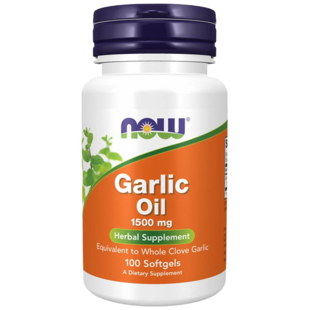 Garlic Oil 1500 mg - 100 Гел капсули  NOW Foods - Nutra Best Bulgaria