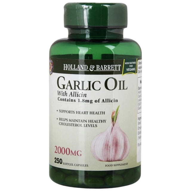 Garlic Oil With Allicin 2000 mg - 250 капсули  Holland and Barrett - Nutra Best Bulgaria