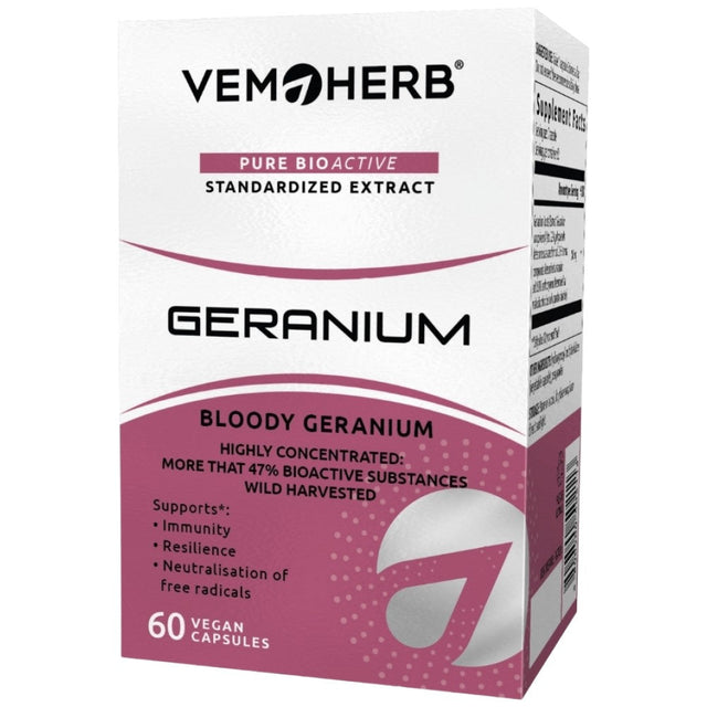 Geranium - 60 капсули  VemoHerb - Nutra Best Bulgaria